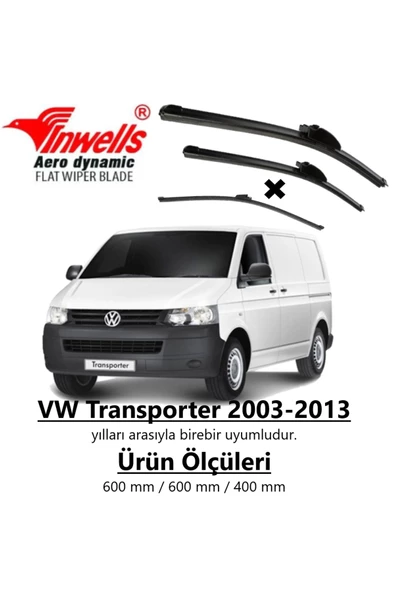 Inwells Vw Transporter T5 2003-2013 Ön Ve Arka Muz Silecek Takımı