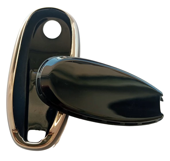 Suzuki Vitara Swift SX4 Uyumlu Smart Kumanda Kılıfı Anahtar Kılıfı Oto Anahtarlık Siyah Gold 3 Tuş - Resim 4