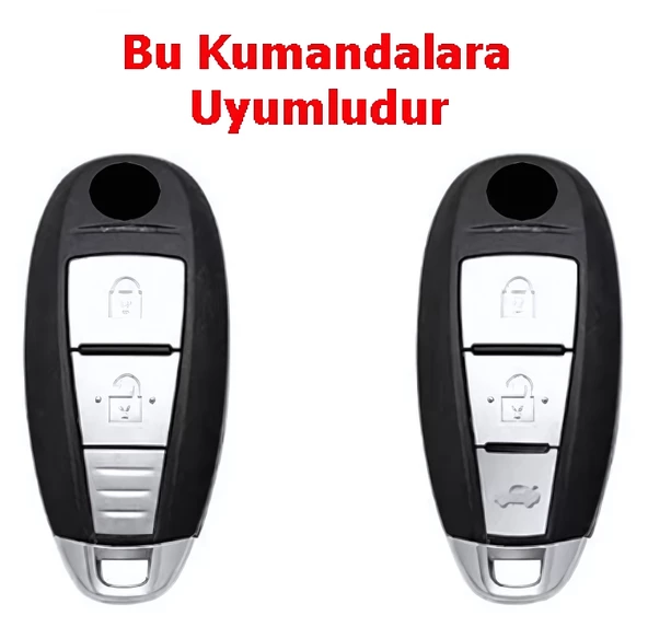 Suzuki Vitara Swift SX4 Uyumlu Smart Kumanda Kılıfı Anahtar Kılıfı Oto Anahtarlık Siyah Gold 3 Tuş - Resim 5