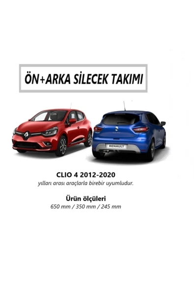 Rbw Renault Clio 4 Ön+Arka Muz Silecek Takımı (2012-2019)