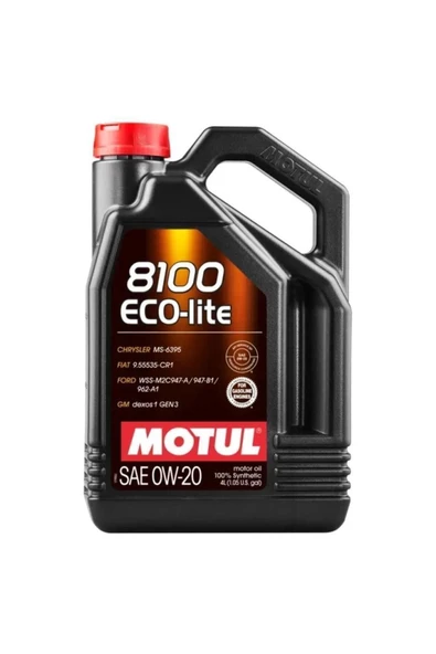 Motul 8100 Eco-Lite 0W-20 4 Lt Motor Yağı