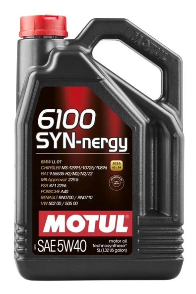 Motul 6100 Syn-Nergy 5W-40 5 Litre Motor Yağı 2022 Üretim