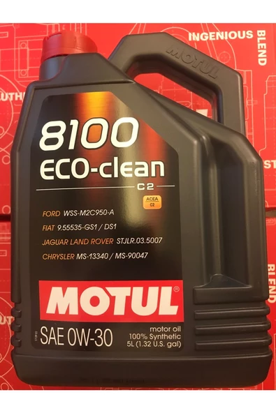 Motul 8100 Eco-Clean 0W30 Motor Yağı 5 Litre (11.2022 Tarihli)