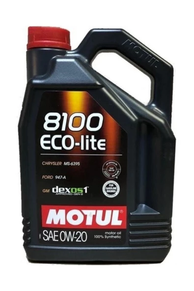 Motul 8100 Eco-Lite 0W20 5 Litre Tam Sentetik