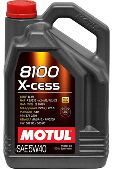 Motul 2023 Üretim 8100 X-Cess 5W-40 %100 Sentetik 4 Litre Araç Yağı