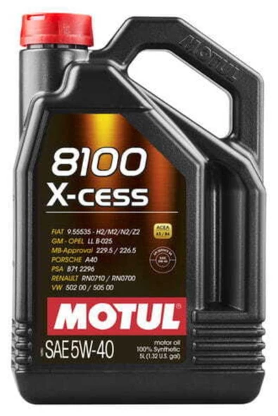 Motul 8100 X-Cess 5W-40 %100 Sentetik 5 Litre Araç Yağı (2023 Üretim Tarihli)