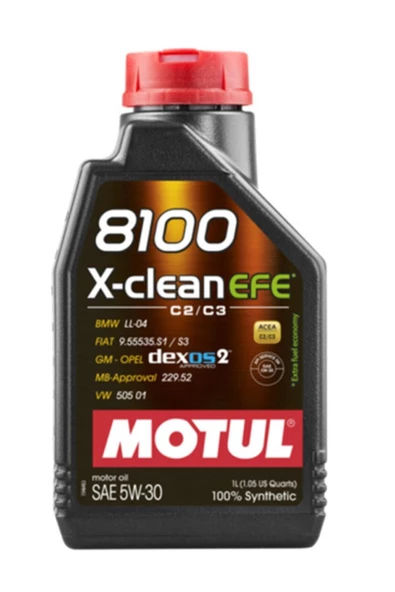 Motul 8100 X-Clean Efe 5W30 Motor Yağı 1 Lt