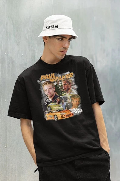 Hızlı Ve Öfkeli Paul Walker Baskılı Unisex Tişört. Oversize Fast And Furious Tişört