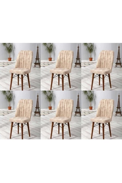 FLORİT MOBİLYA Ares Serisi 80x130 Açılabilir,6 Kişilik Mutfak Masası Takımı,yemek Masası Takımı, Masa Takımı-kapicn - 3