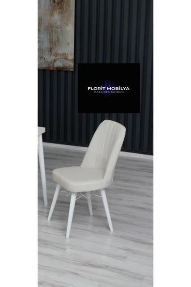 FLORİT MOBİLYA Baby Kumaş A Calite Açılır Mutfak Masası Takımı Yemek Masası Takımı Krem - 5