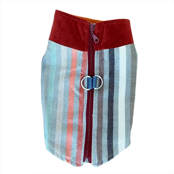 Stripe Bordo Köpek Ceketi, Orta ve Büyük ırklar için - 2