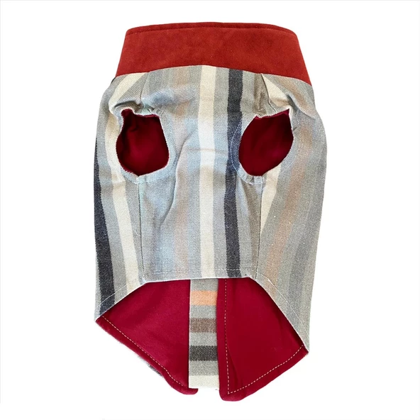 Stripe Bordo Köpek Ceketi, Orta ve Büyük ırklar için - 3