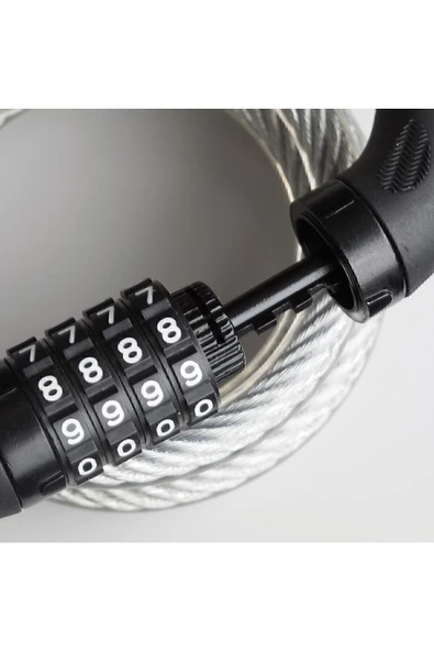 DECATHLON Elops Bisiklet Aksesuar Kilidi 120 - Gri - Şifreli - 3