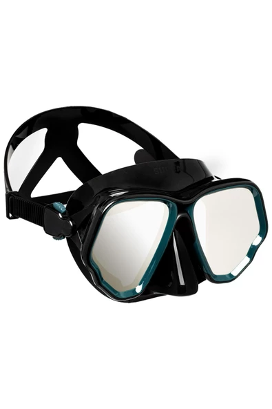 DECATHLON Subea Dalış Maskesi - Siyah / Gri / Aynalı - 500 Dual - 3