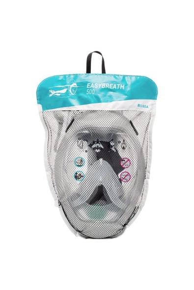 Decathlon Subea Yetişkin Su Altı Keşif Maskesi - Gri - Easybreath 500 - 7