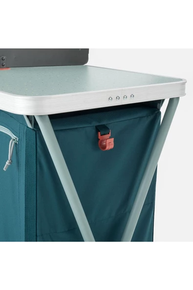 DECATHLON Alüminyum Quechua Katlanır Kamp Mutfak Dolabı Mavi - 6