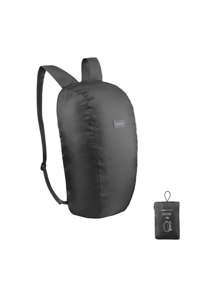 DECATHLON Katlanır Sırt Çantası - 10 Litre - Siyah - Travel