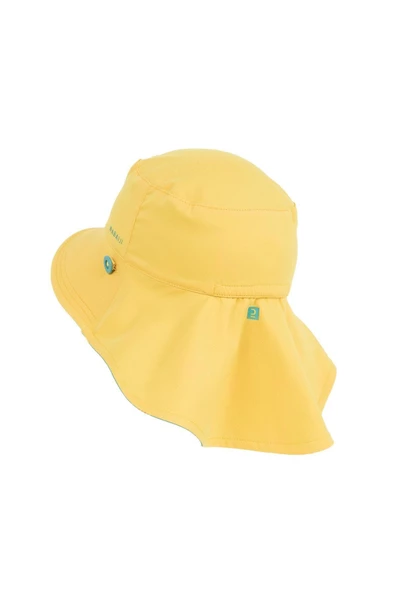 DECATHLON Nabaıjı Bebek Uv Korumalı Şapka - Sarı / Mavi / Savan Baskılı - 4