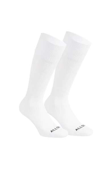DECATHLON Allsix Voleybol Çorabı - Uzun Konçlu - Beyaz - Vsk500