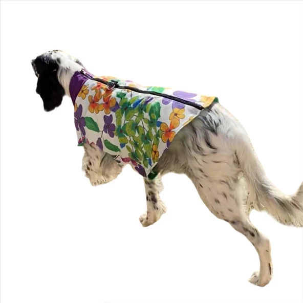 Flower Power Su İtici Köpek Yağmurluğu , Orta ve Büyük Irklar İçin - 5