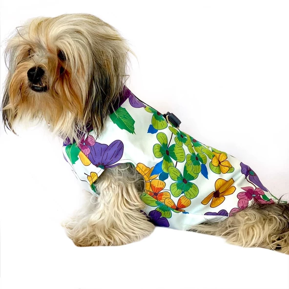 Flower Power Su itici Yağmurluk Köpek Yağmurluğu - 8