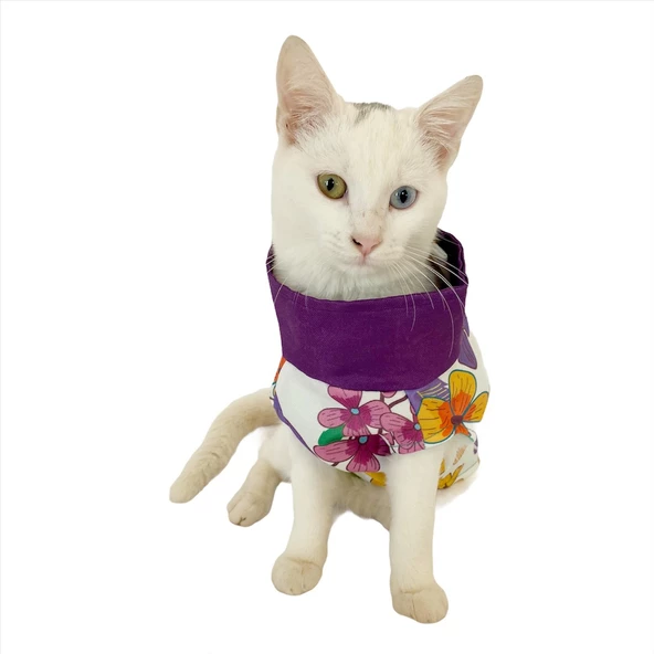 Flower Power Su itici Yağmurluk Kedi Yağmurluğu - 4