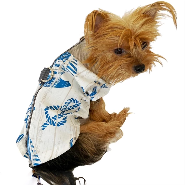 Blue Nautica Su itici Yağmurluk Köpek Yağmurluğu - Resim 2