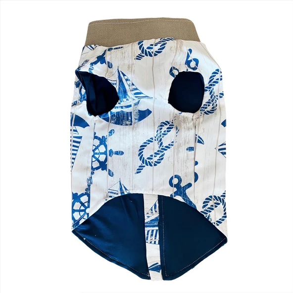 Blue Nautica Su itici Yağmurluk Köpek Yağmurluğu - Resim 5