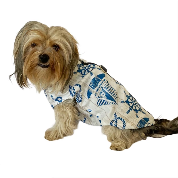 Blue Nautica Su itici Yağmurluk Köpek Yağmurluğu - Resim 7