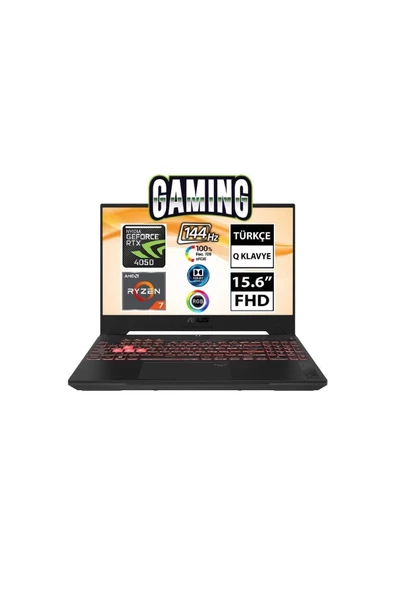 ASUS TUF Gaming A15 FA507NU-LP052 Ryzen7 7735HS 8GB 512SSD RTX4050 15.6" FullHD FreeDOS Taşınabilir