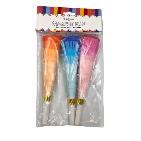 Makaron Renkli Püsküllü Vuvuzela Kaynana Dili 3 lü 20 cm - 3