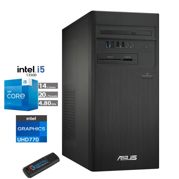 Asus Expertcenter Intel I5 13500 8gb 4tb SSD Freedos Masaüstü Blgisayar A1S500TE-5135000020W05+ZETTAUSBBELLEK