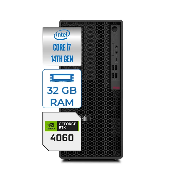 Lenovo Thinkstation P2 Intel Core Vpro İ7-14700 32GB Ddr5 512GB SSD 8gb RTX4060 Freedos Masaüstü Iş Istasyonu 30FSS0VJ007