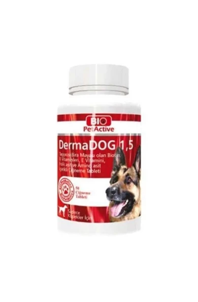 Bio PetActive Dermadog 1,5 Çinko Sarımsaklı Mayası Tableti 150 Gr 100lü