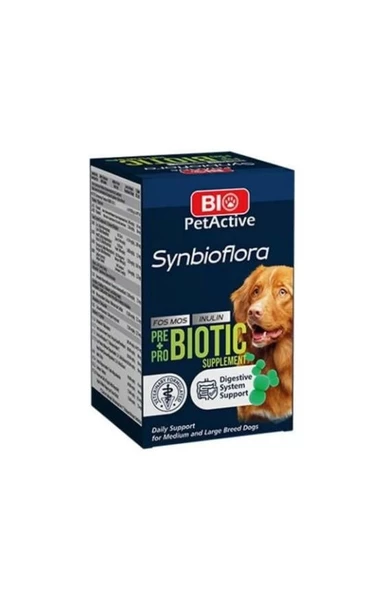 Bio Pet Active Büyük Irk Köpekler için Synbioflora Probiotik Suplement Tablet 72 Gr 60 Adet