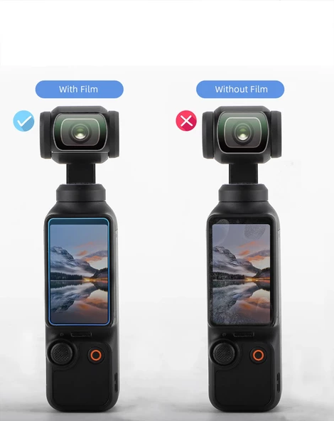 DJI Osmo Pocket 3 Uyumlu ÖN 6 Adet Şeffaf Ekran koruyucu Nano Jelatin - 4