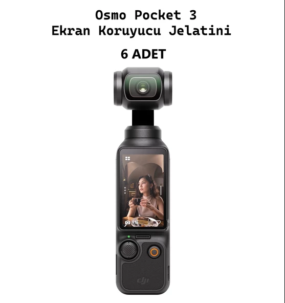 DJI Osmo Pocket 3 Uyumlu ÖN 6 Adet Şeffaf Ekran koruyucu Nano Jelatin