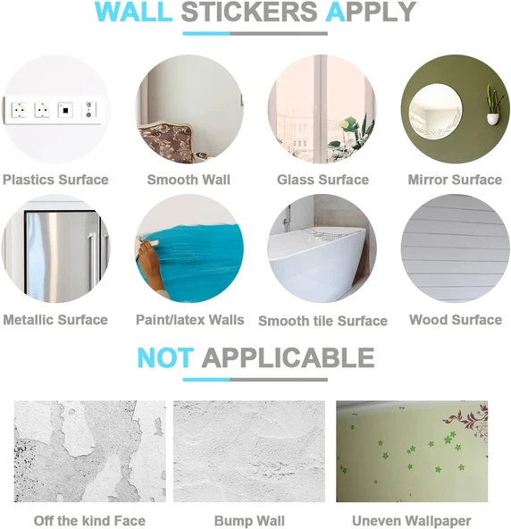 Karanlıkta Parlayan Fosforlu Gezegen Ve Yıldızlar Sticker - 3