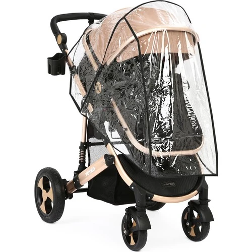 Yoyko Ultimate Travel Sistem Bebek Arabası 3 in 1 Coffee Rose - 8