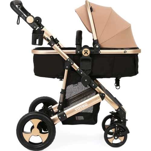 Yoyko Ultimate Travel Sistem Bebek Arabası 3 in 1 Coffee Rose - 4