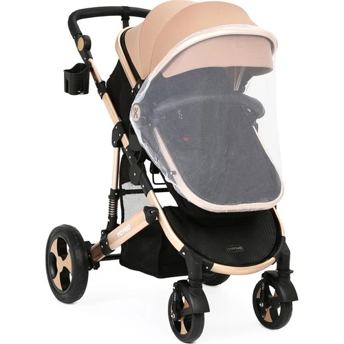 Yoyko Ultimate Travel Sistem Bebek Arabası 3 in 1 Coffee Rose - 9