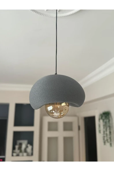 Limon 3D Desing Tekli Sarkıt Avize Rustik E27 Modern Avize Bohem Beton Görünüm (E27 Ampul Dahildir.) - 4