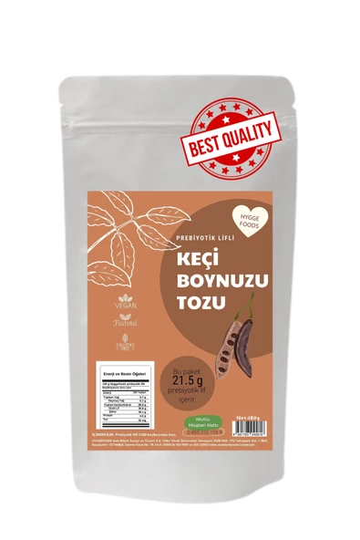 Hyggefoods Prebiyotik Lifli Keçiboynuzu Tozu - 180 gr