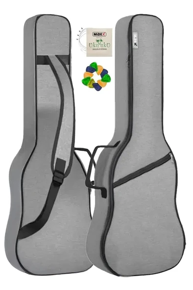 Midex Cs-26 Tenör Ukulele Çantası Gigbag Soft Case Kılıf (10 Pena ve Takım Tel Hediye) ürün görseli 1