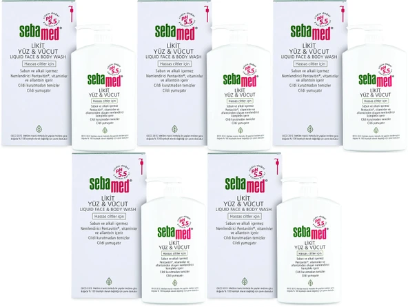 Sebamed Yüz ve Vücut Temizleyici Likit 1000ML (5 Li Set)