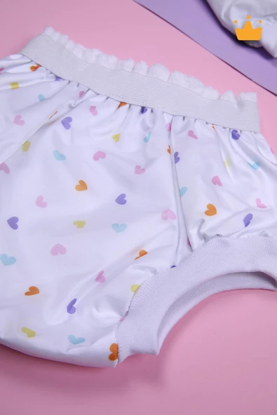 Babyhola 15-20kg Yıkanabilir Yüksek Emici Lüks Alıştırma Külodu 2'li Kalp Desenli Pembe 1529 - 2