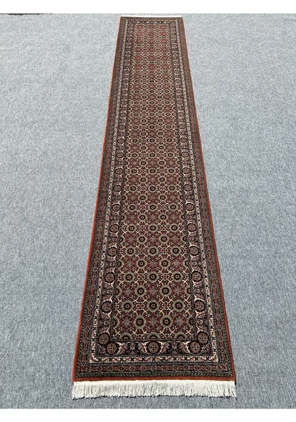 Burak Halı Klasik 75x400 Kiremit Rengi 4 Metre %100 Yün Yolluk