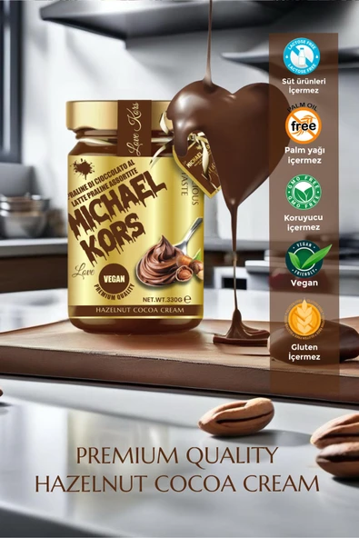 Love Michael Kors Praline Dı Cioccolato Al Kakaoku Fındık Kreması + Krokan Fındık Ezmesi 330gx3 - 3