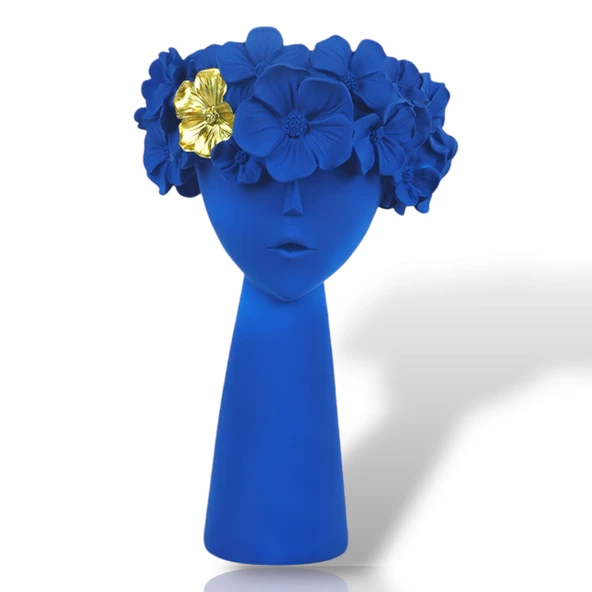 2li çiçek kız saksı parlament mavi - 3