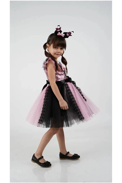 Baskılı UNICORN Kız Elbise 1/4 yaş - 4